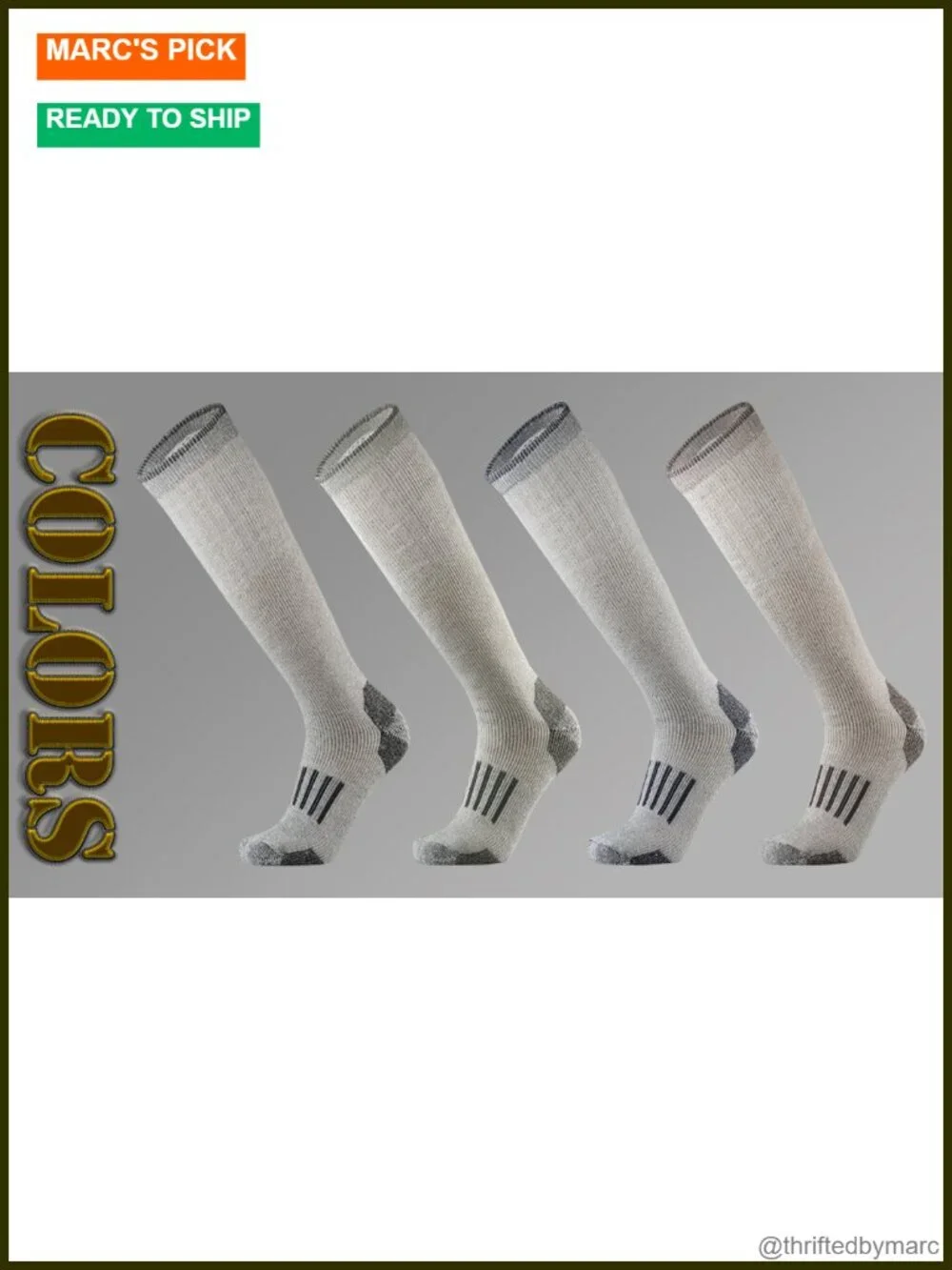 Knee High Socks for Men Heavy Duty Work Cotton Polyester Spandex Full Cushion